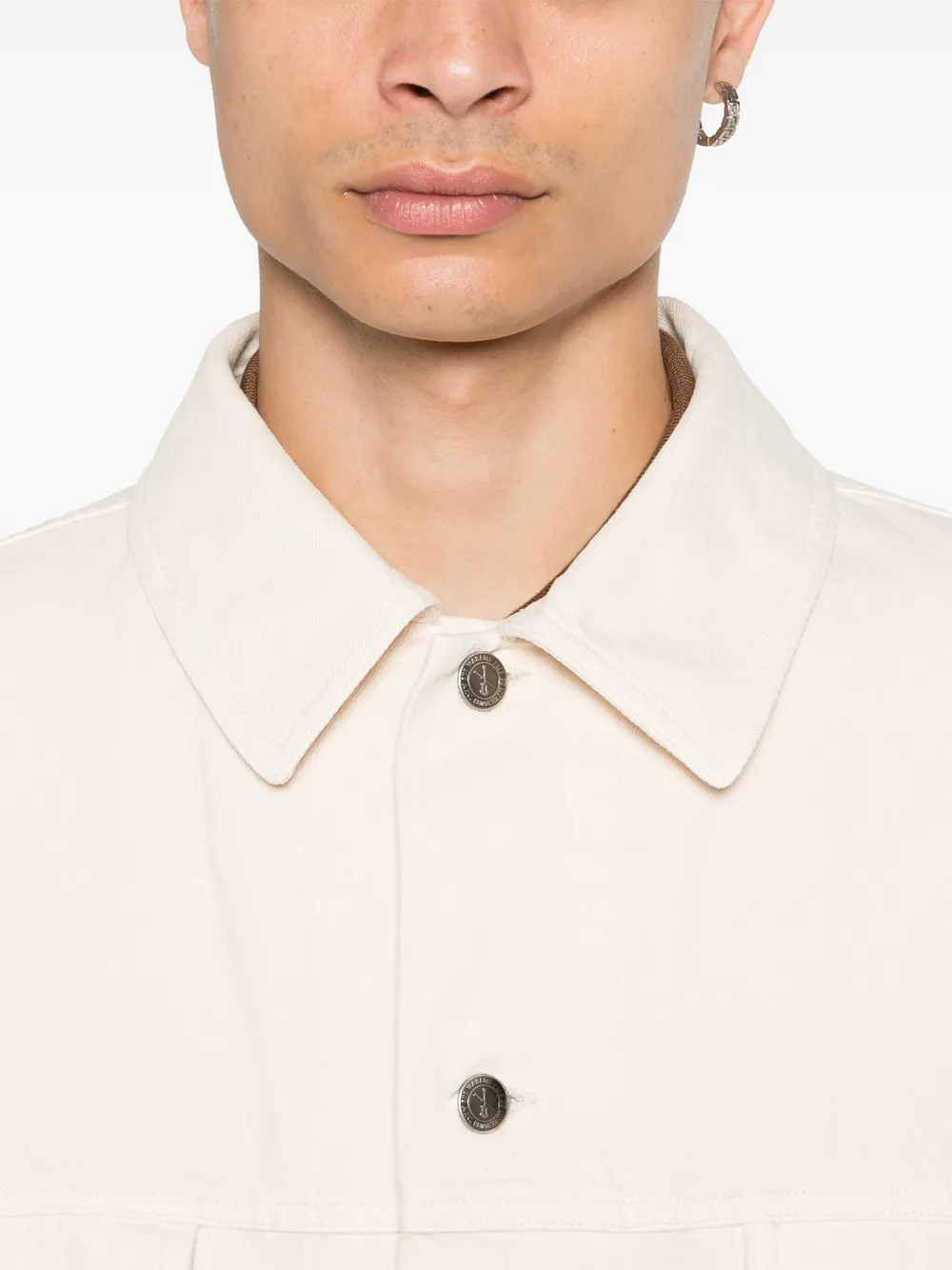 Apc Elvis Denim Jacket In Neutrals
