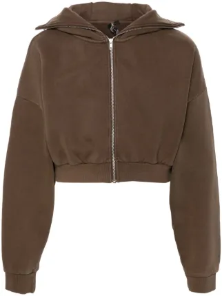 ENTIRE STUDIOS Cropped Hoodie | Brown | FARFETCH