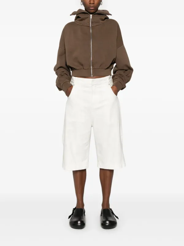 ENTIRE STUDIOS Cropped Hoodie | Brown | FARFETCH