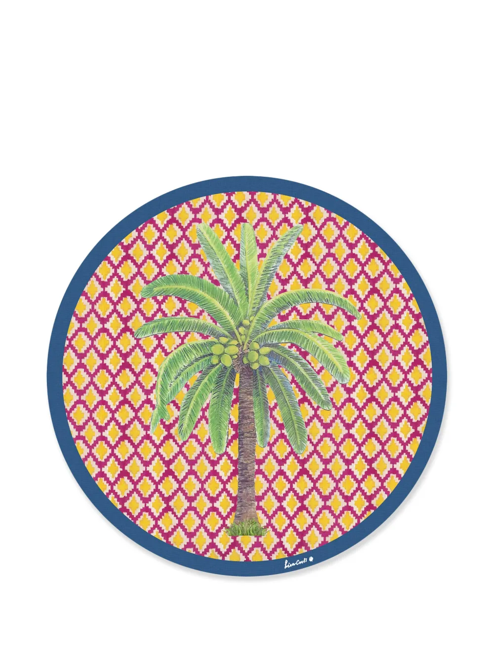 Lisa Corti Hima Palma circular place mats (set of two) - Roze