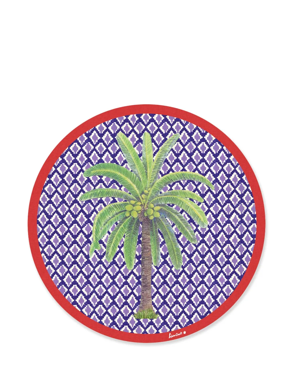 Lisa Corti Hima Palma circular place mats (set of two) - Paars