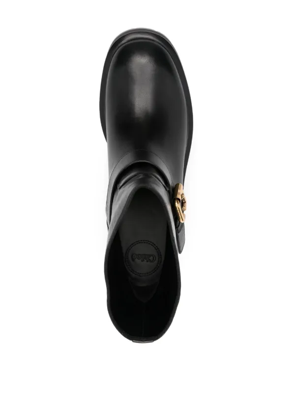 Chloé Leather Boots | Black | FARFETCH PL