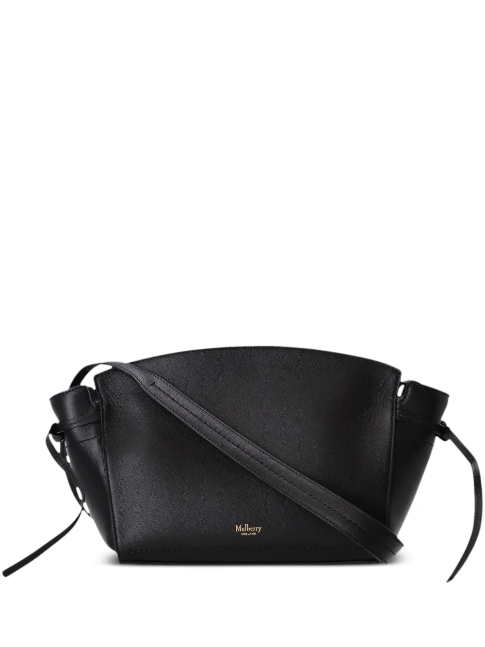 Mulberry Micro Clovelly Logo-stamp Cross Body Bag In 黑色