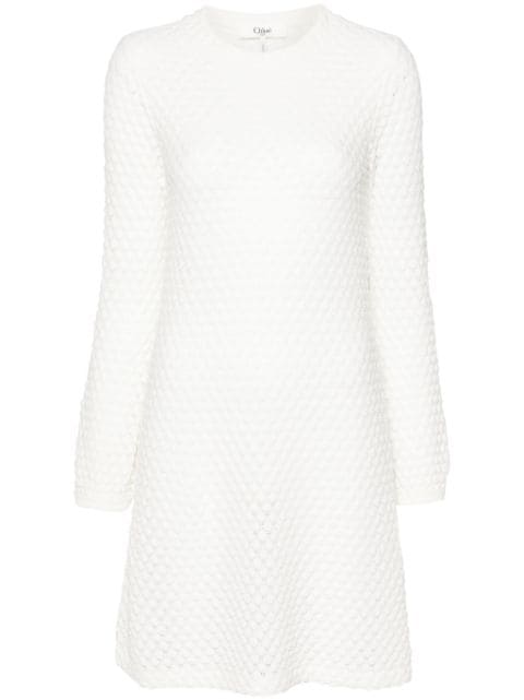 Chloé pointelle-knit mini dress