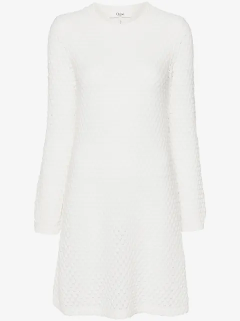 Chloé pointelle-knit mini dress