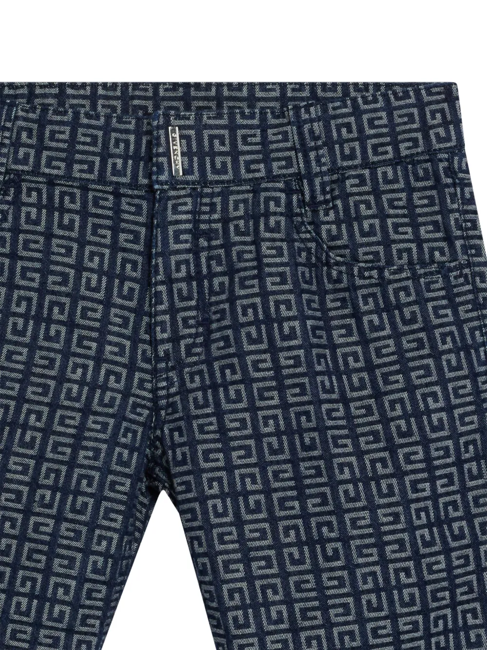Givenchy Kids Spijkershorts met logoprint Blauw