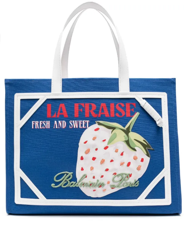 Balmain Medium B-Army Tote Bag Blue FARFETCH PH - Main Image