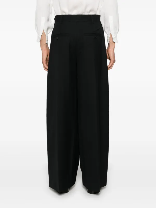 Simone Rocha Pleated wide-leg Trousers | Black | FARFETCH