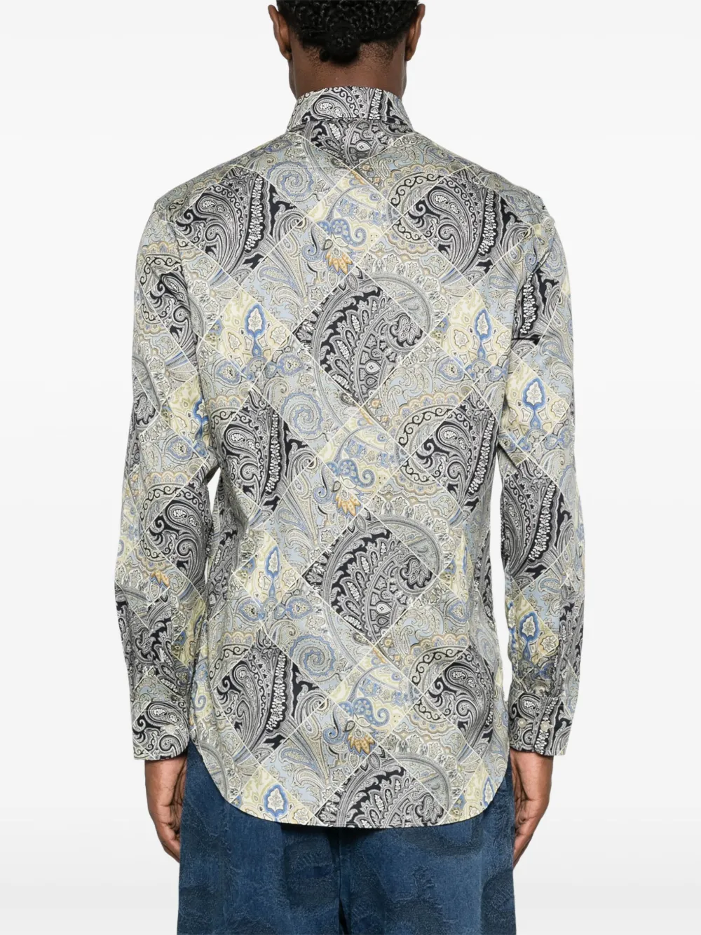 ETRO Overhemd met paisley-print Blauw