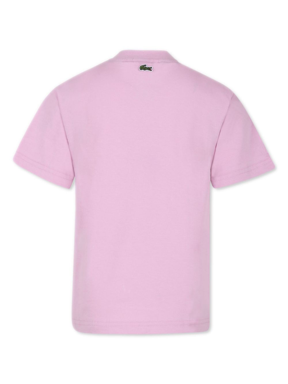 Lacoste Kids T-shirt van biologisch katoen met logoprint - Roze