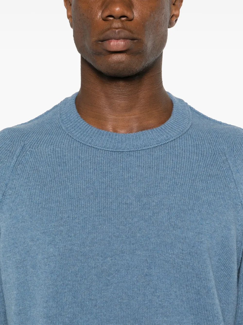 C.P. Company Trui van wolblend met lensdetail Blauw