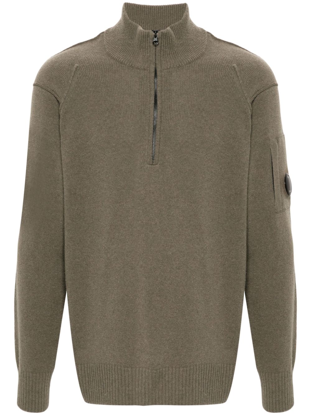 C.P. Company Lens-detail half-zip jumper - Green