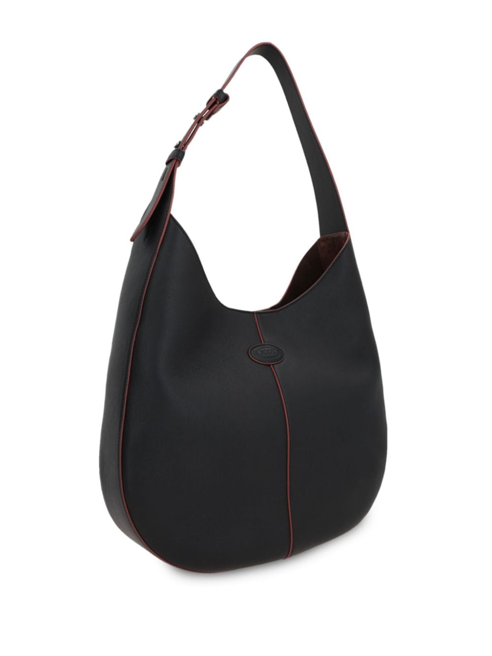 Shop Tod's Small Di Hobo Leather Bag In Black