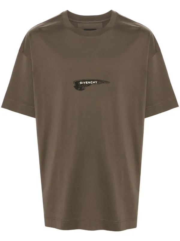 Givenchy T-shirt in Cotton Wings in Green