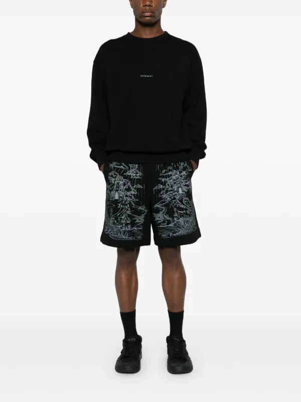 Givenchy プリント ショートパンツ | ブラック | FARFETCH JP