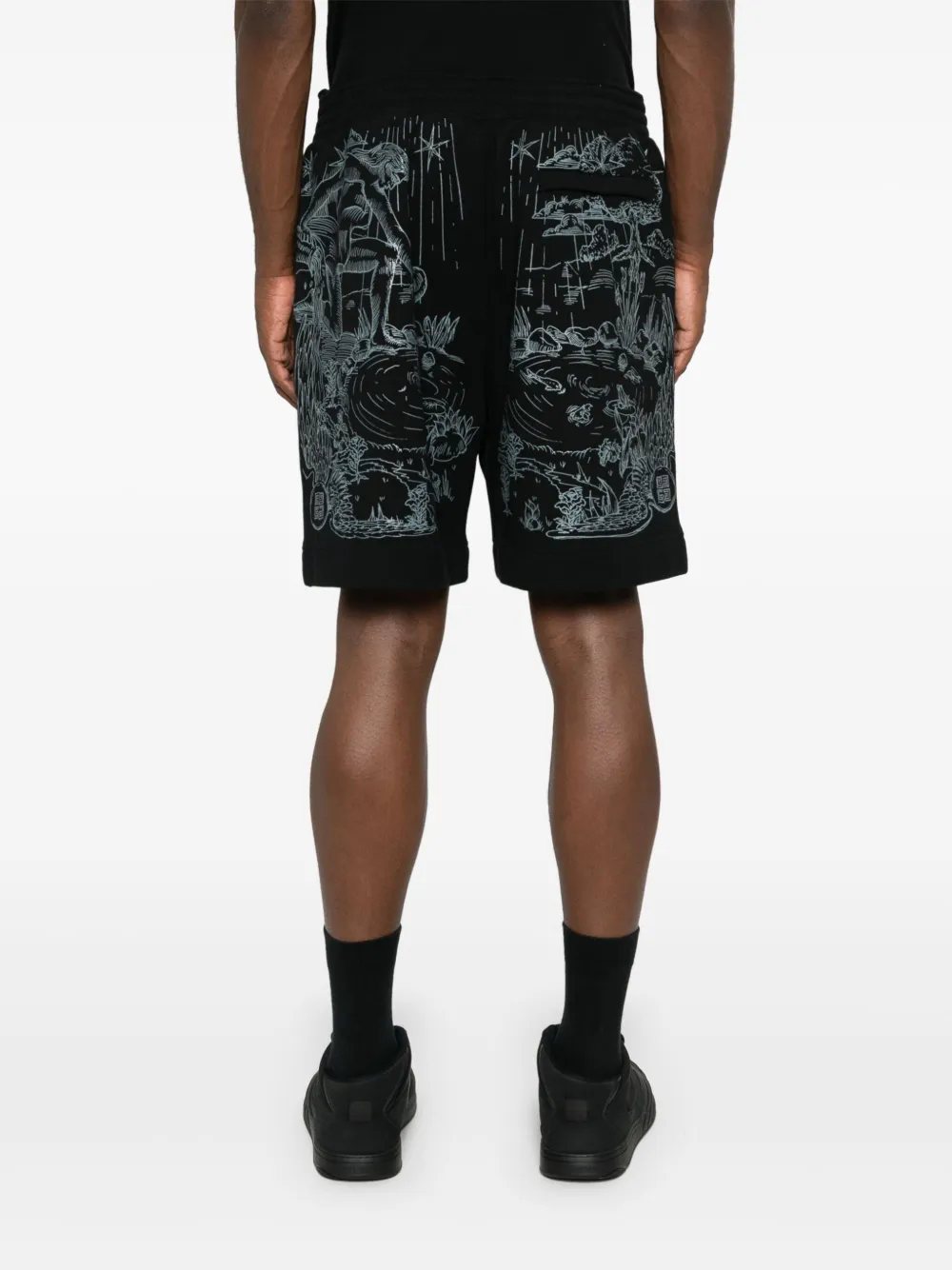 Givenchy Katoenen trainingsshorts met print Zwart