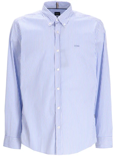 BOSS camisa con rayas estampadas