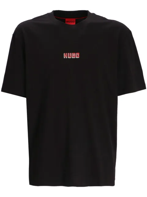 HUGO Camiseta de algodão com estampa de logo