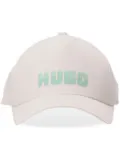 HUGO logo-print cotton cap - White