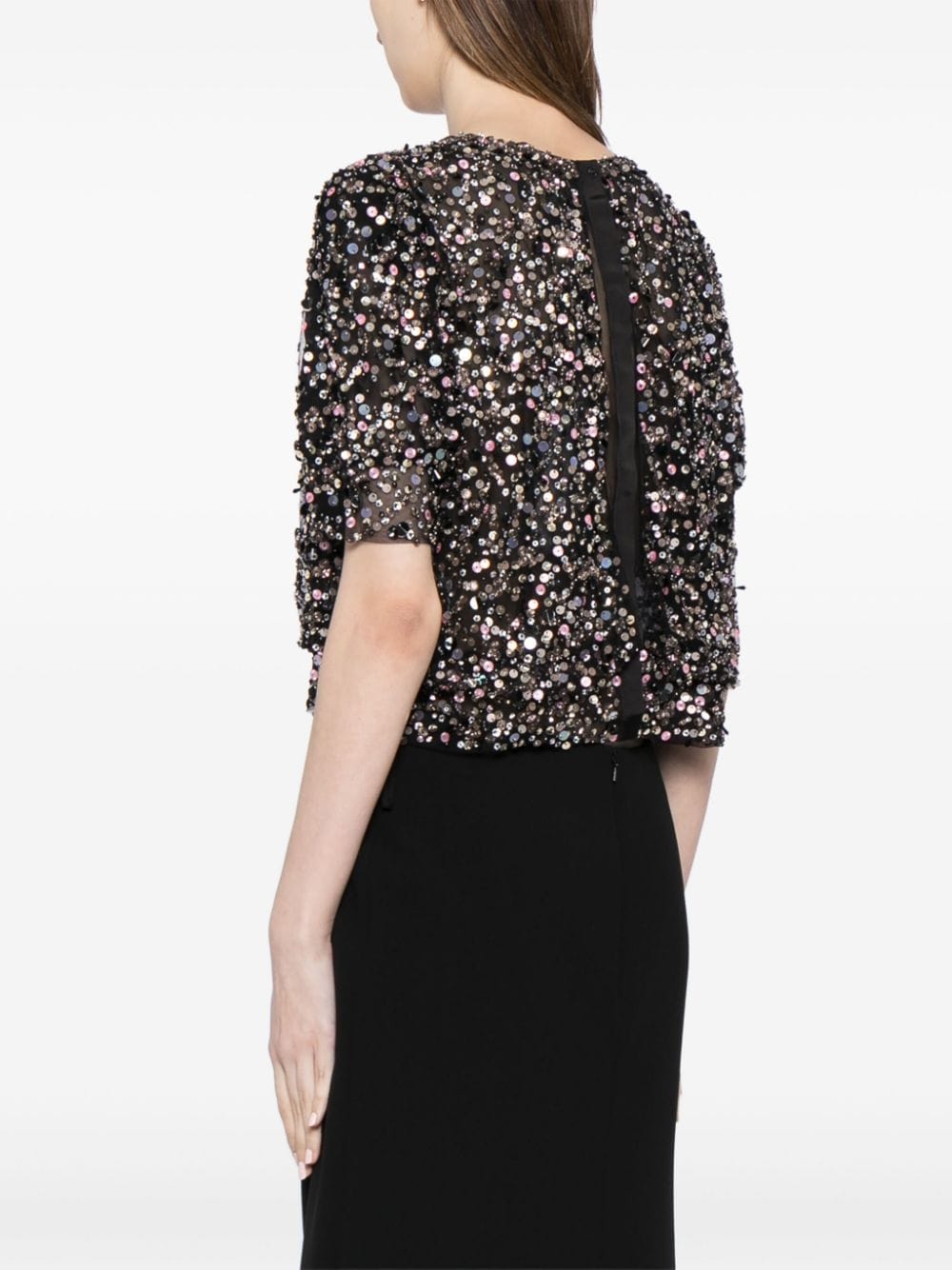 Shop Jenny Packham Joni Top In Black