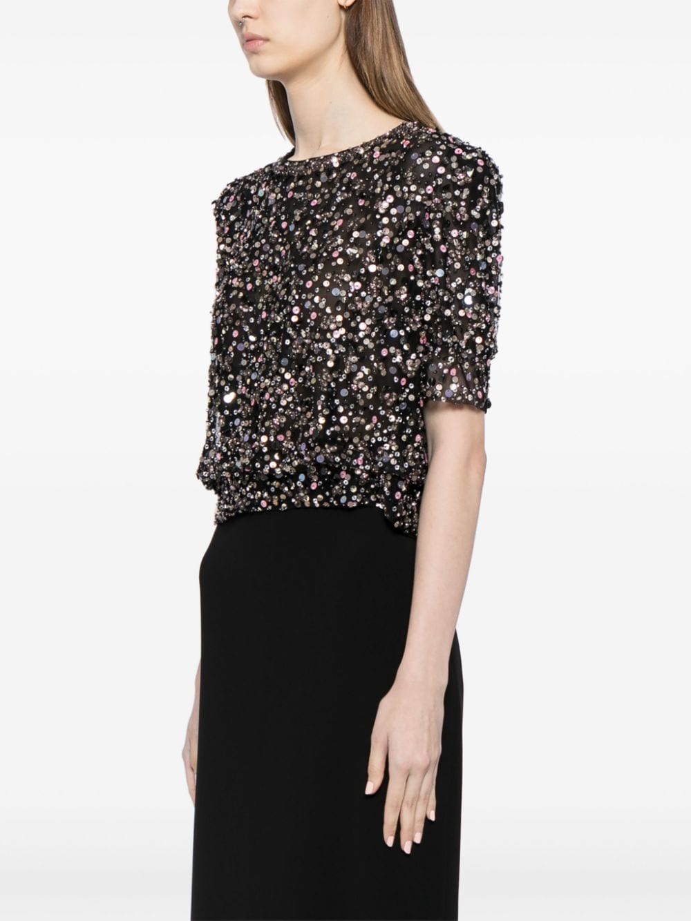 Shop Jenny Packham Joni Top In Black