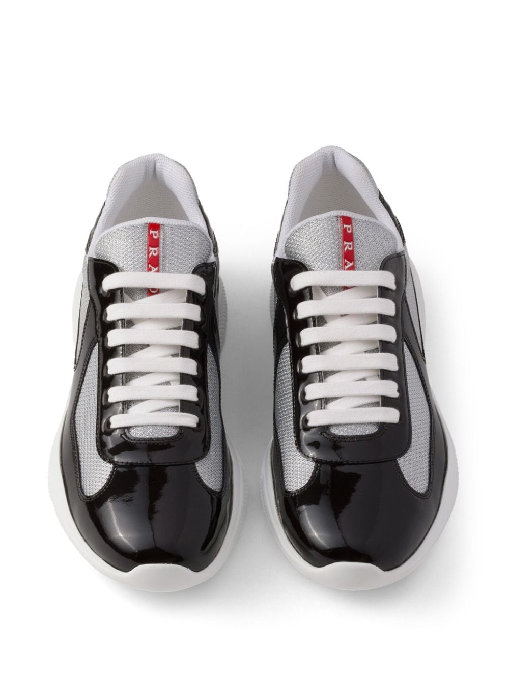 Shop Prada America's Cup Logo-patch Sneakers In Brown