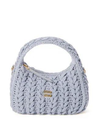 Miu Miu Wander ハンドバッグ【関税込】 Black Wander Matelassé Nappa Leather Hobo Bag | Miu Miu