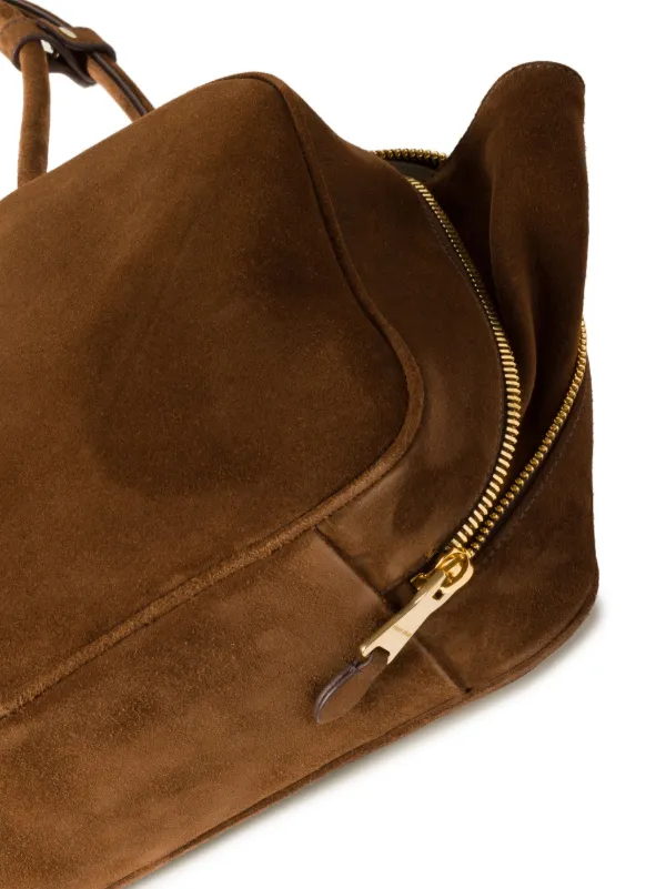【MIU MIU】最新作★SUEDE BEAU バッグ Miu Miu Beau logo-debossed Suede Bag | Brown | FARFETCH