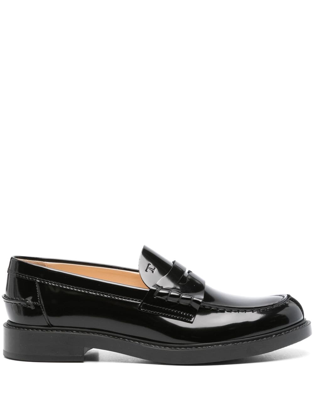 Tod's patent-leather loafers Black