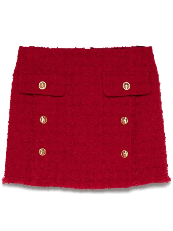 【送料&関税込】Versace Heritage Mid-rise Tweed Mini Skirt Heritage Tweed Mini Skirt | VERSACE US