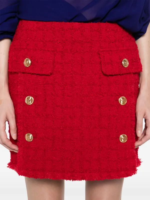 【送料&関税込】Versace Heritage Mid-rise Tweed Mini Skirt Heritage Tweed Mini Skirt | VERSACE US