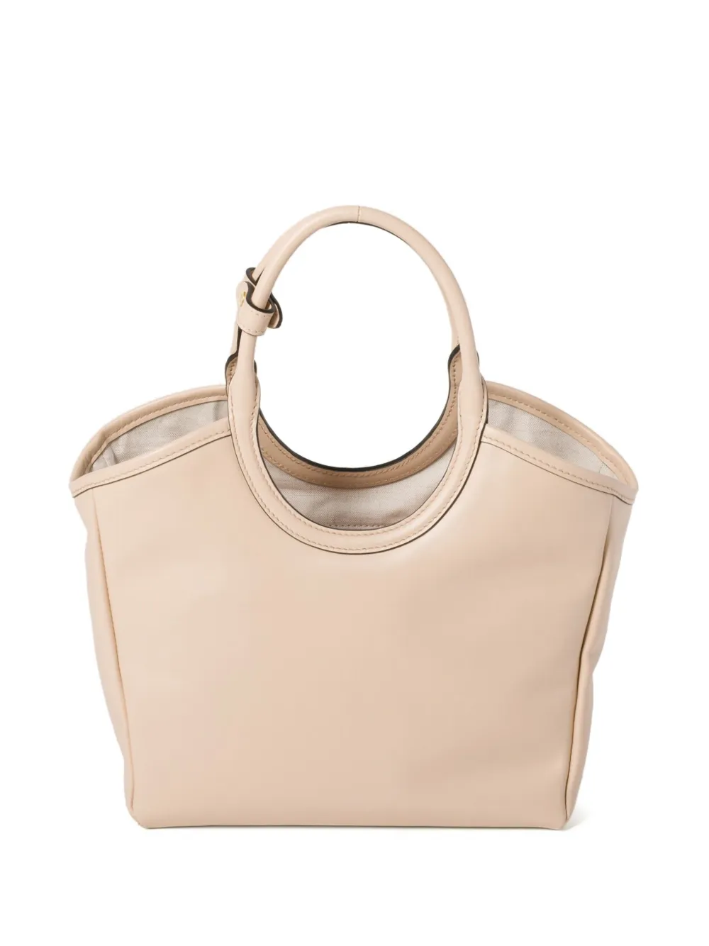 Miu Miu Ivy leren tas met logo - Beige