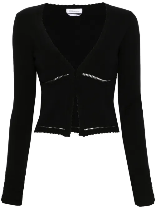 Cardigan à détails festonnés - Blumarine - Modalova