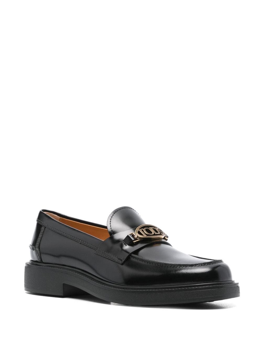 Tod's Loafers met logoplakkaat Zwart