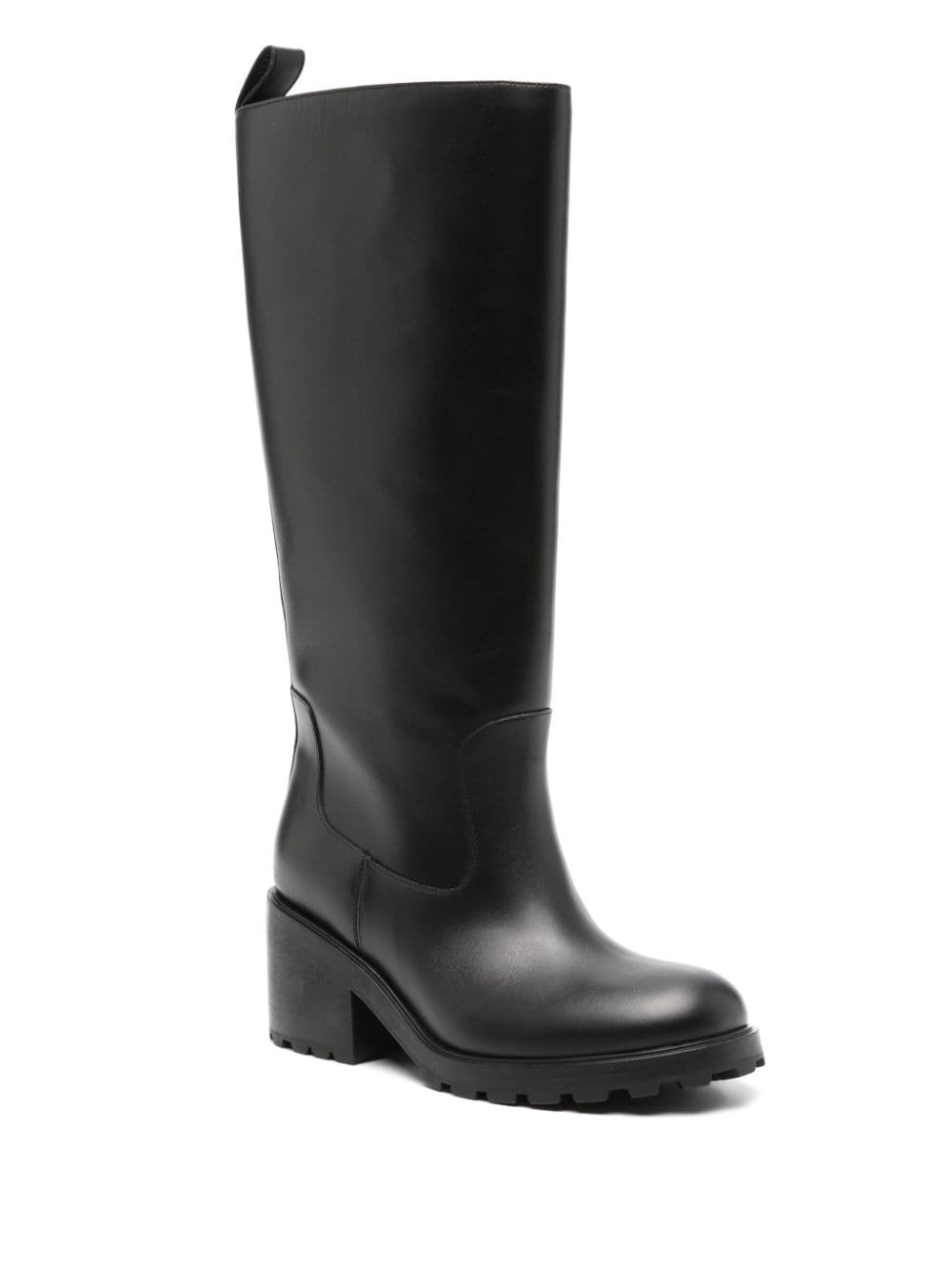 Shop Bally 60mm Leather Boots In Black