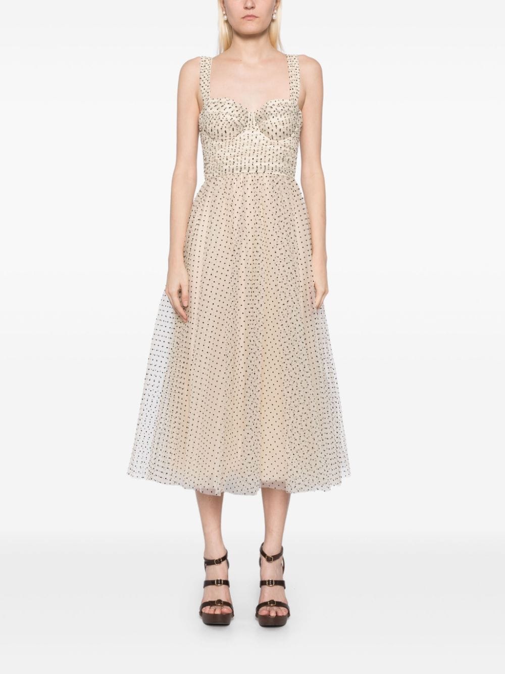 ZIMMERMANN tulle midi dress - Beige