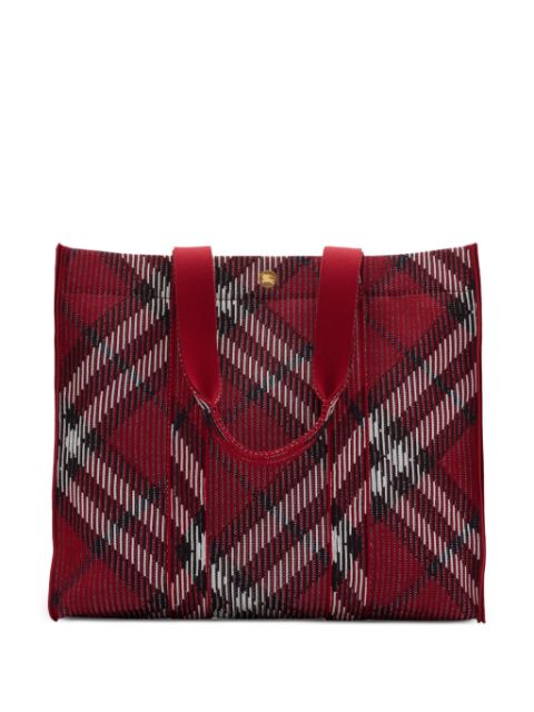 Burberry medium Check knitted tote bag Women