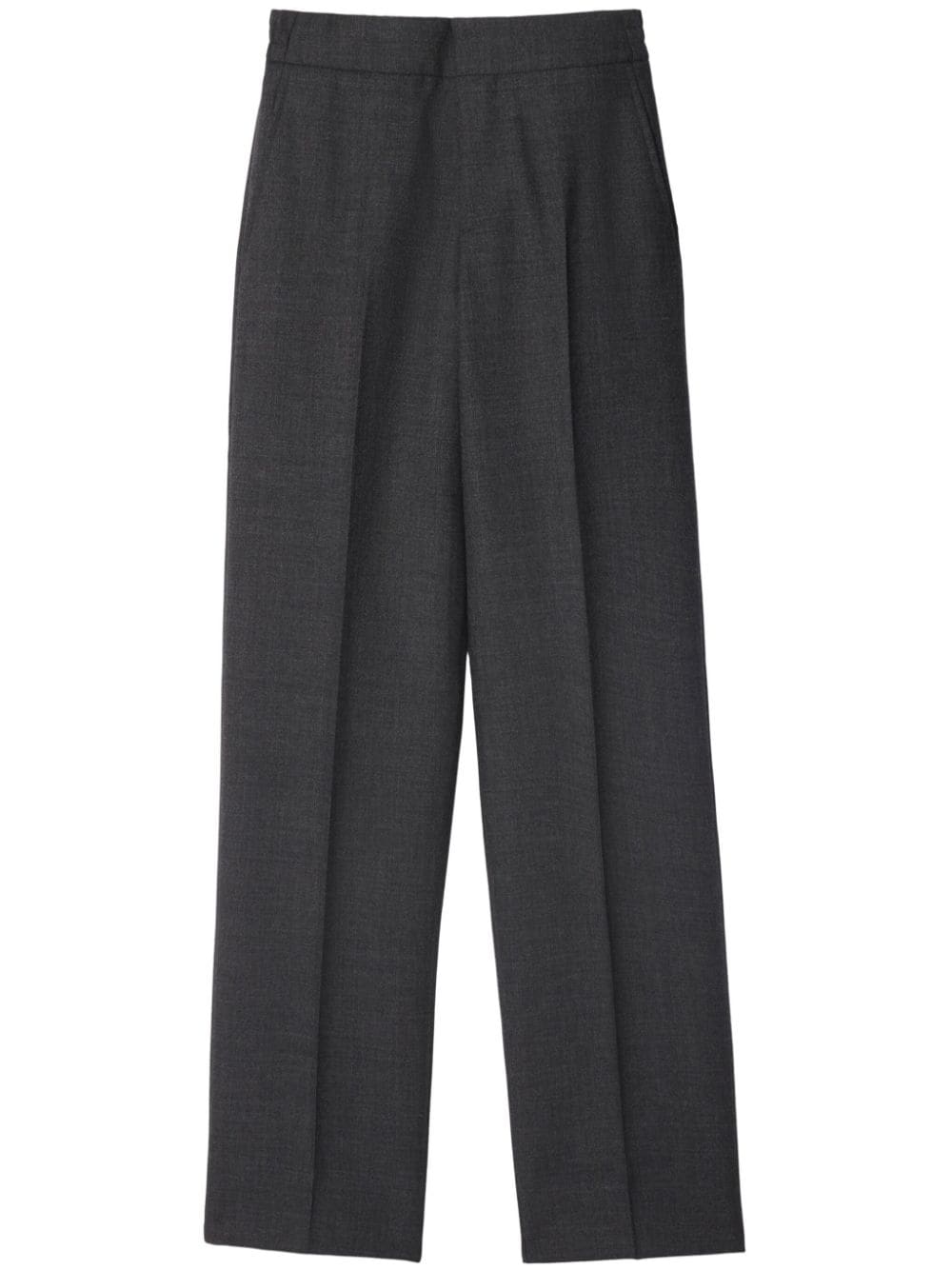 Burberry Tailored Wool Trousers In Black