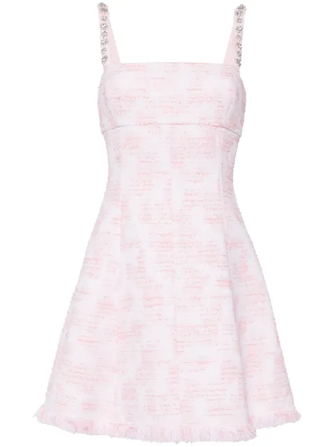 Oscar de la Renta crystal-embellished tweed minidress