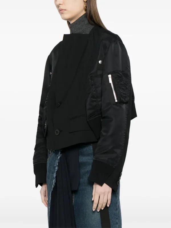 ジャケット SACAI Woman Jacket Black 2507673 001 Nike x Sacai Womens Full Zip Hooded Jacket Black - FW22 - US