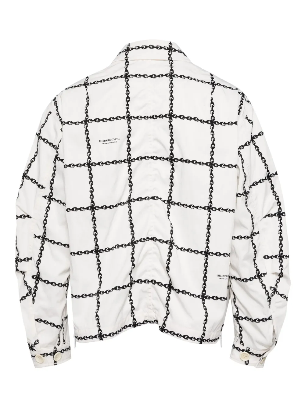Undercover Bomberjack met kettingprint en rits Wit