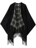 Burberry checked wool cape - Black