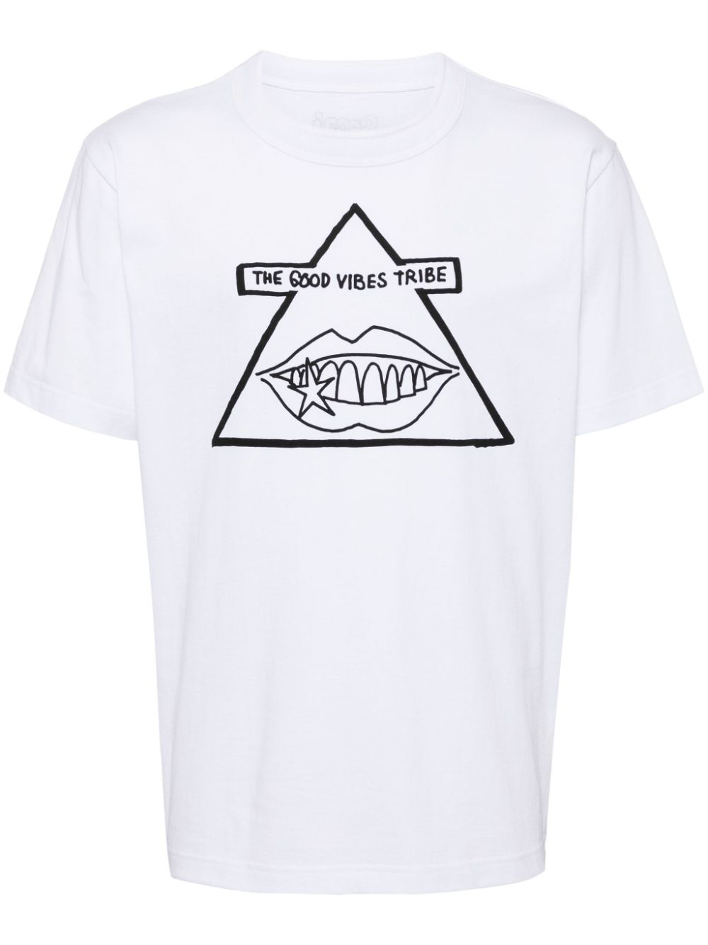 sacai graphic-print cotton T-shirt - Bianco