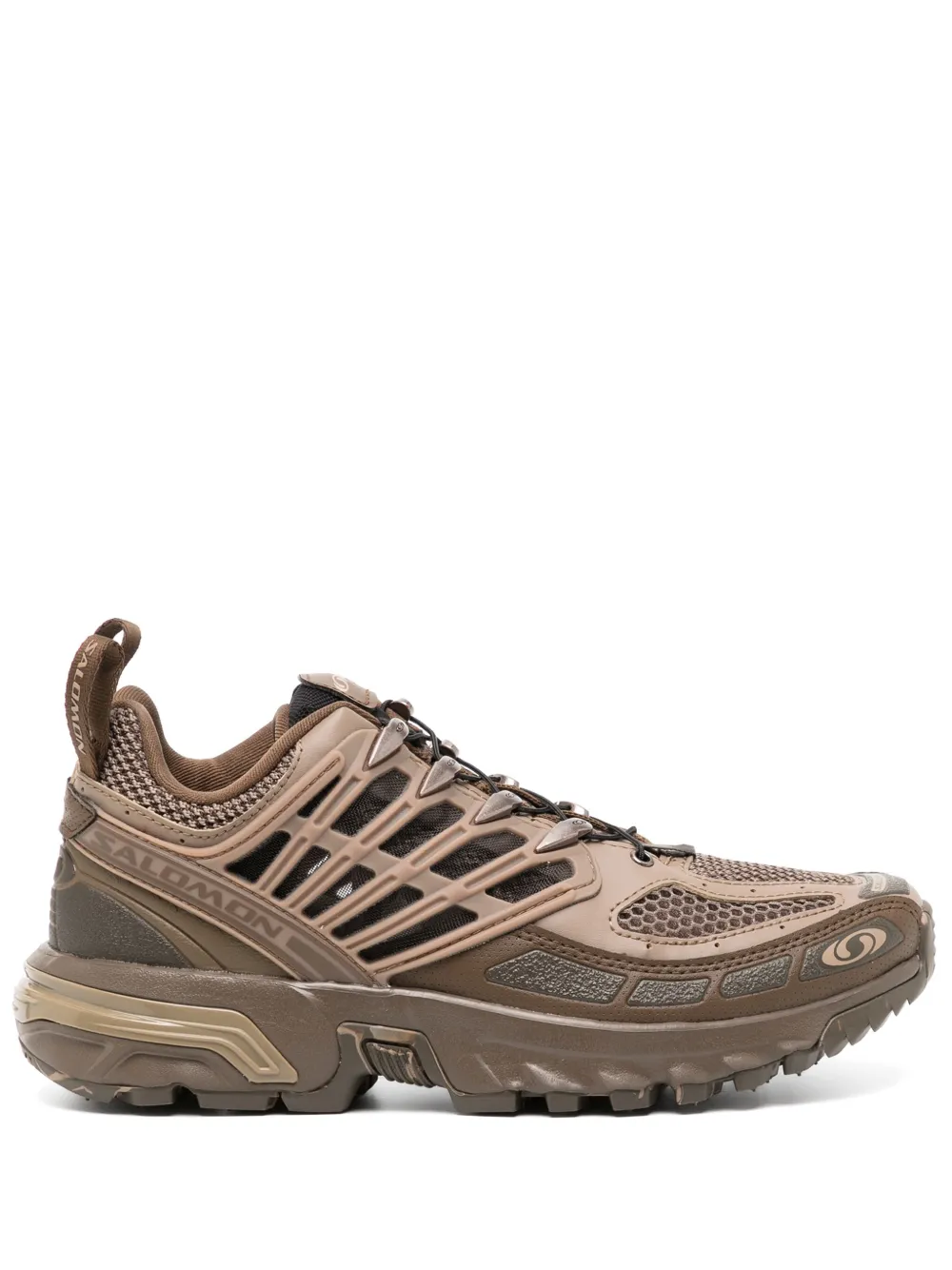 Salomon Acs Pro Desert Panelled Mesh Sneakers In Braun