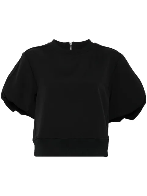 sacai puff-sleeves zipped T-shirt