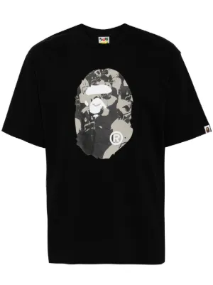 A BATHING APE® Camo Big Ape Tシャツ | ブラック | FARFETCH JP