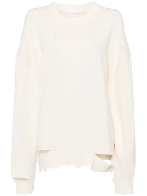 Helmut Lang sweat à effet usé