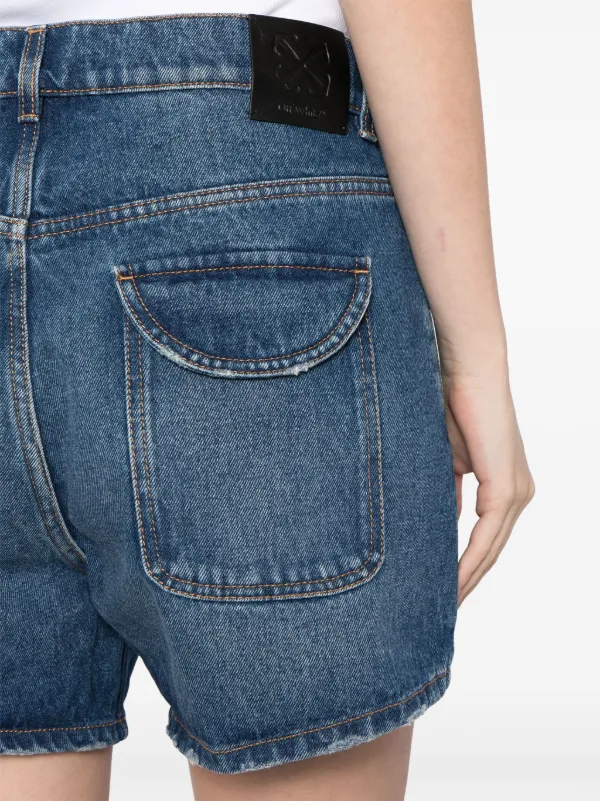【Off-White】 デニムドールショーツ ブルー 【オフホワイト】 Off-White デニムショーツ | ブルー | FARFETCH JP