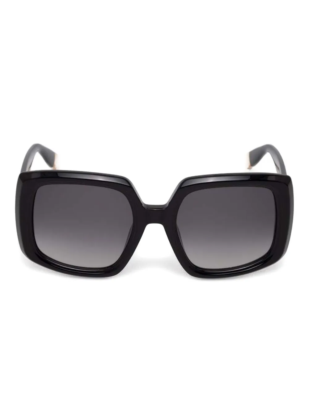 Furla Zonnebril met oversized montuur Zwart