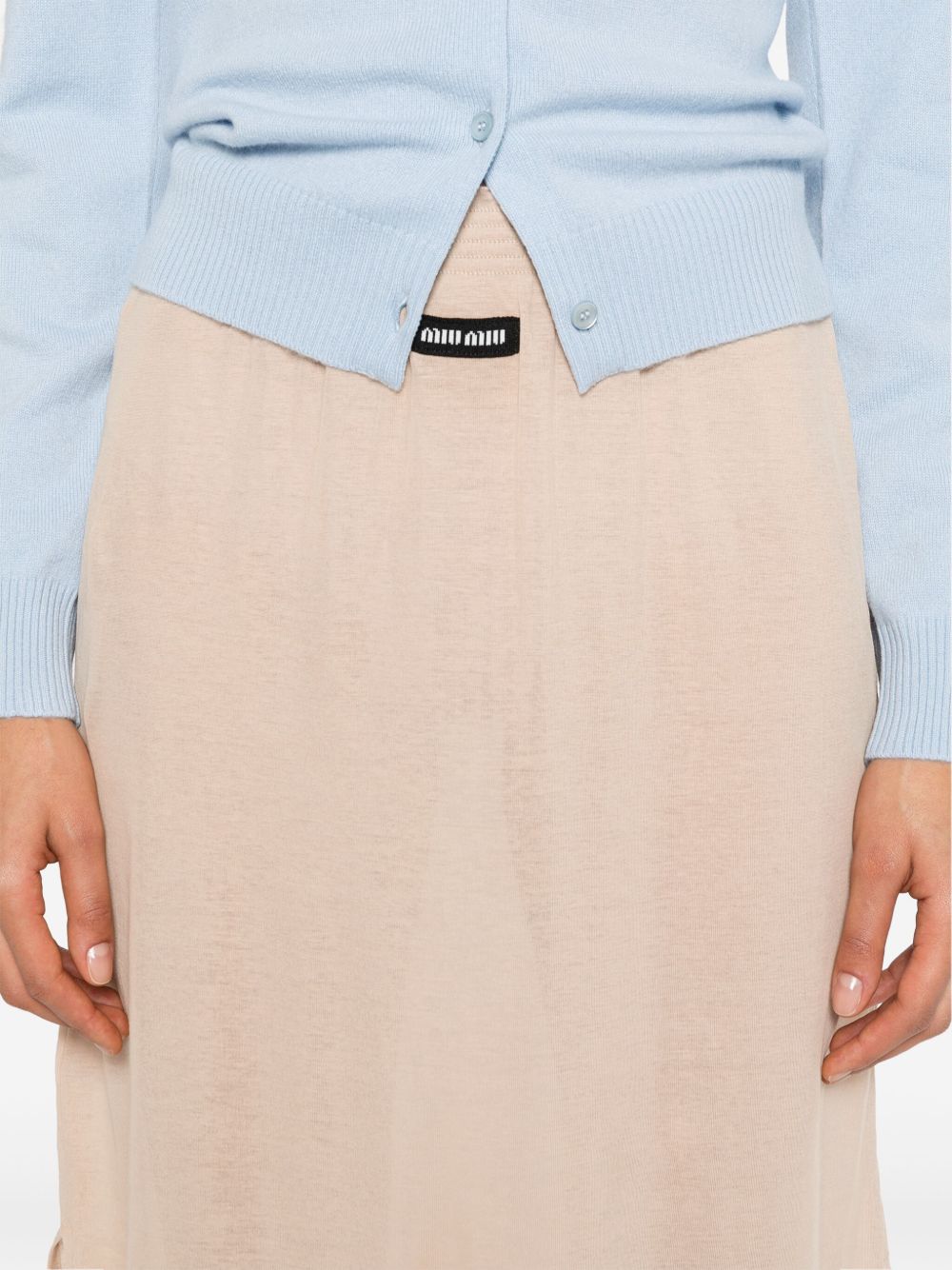 Cheap Miu Miu jersey midi skirt Women